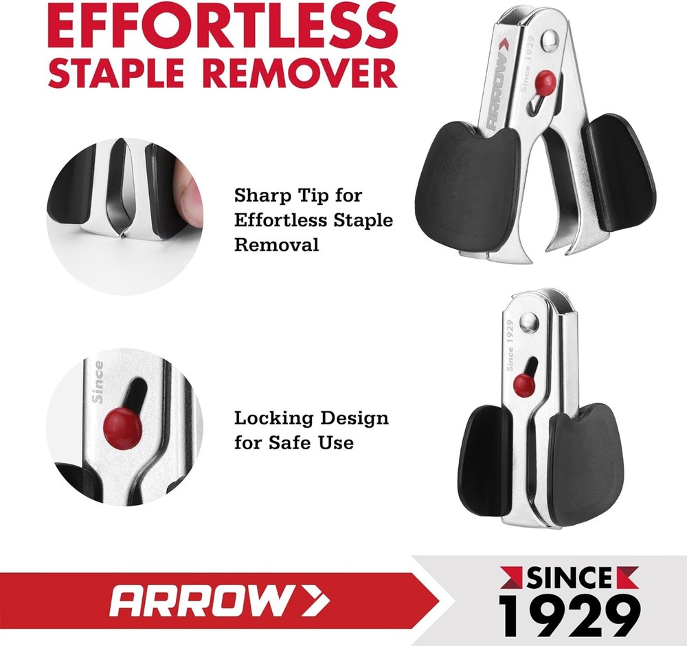 Arrow Full-Strip Stapler Staples 25 Sheets Capacity 2-Packs for Tacking Non-Slip