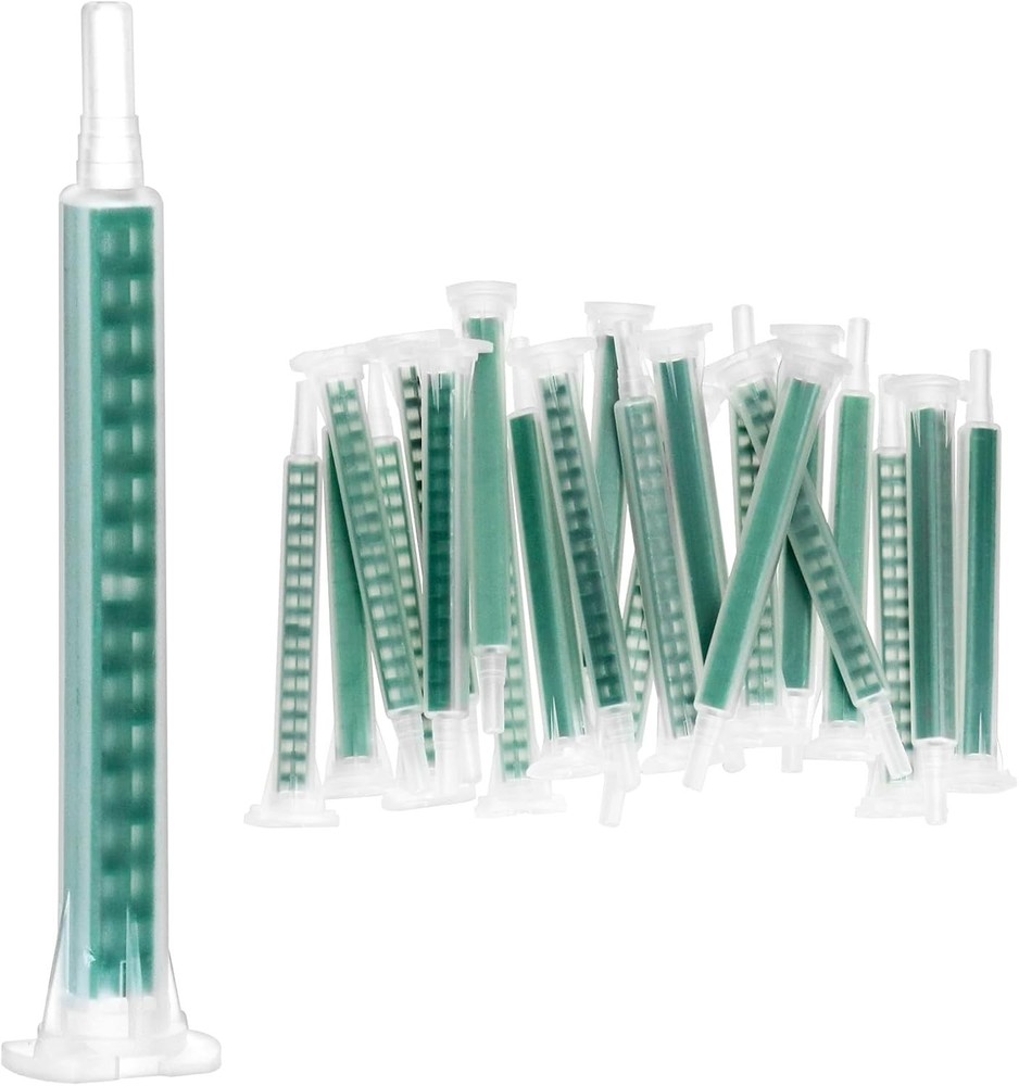 QWORK Static Mixing Nozzle Tip, 50 Pcs Epoxy Adhesive 50 pcs, A-System