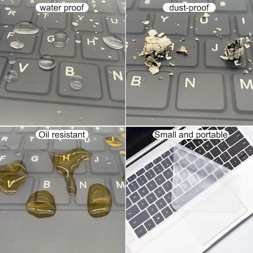 Ultra Thin Keyboard Cover Protector, Compatible For 15-17.6 inch laptops Clear