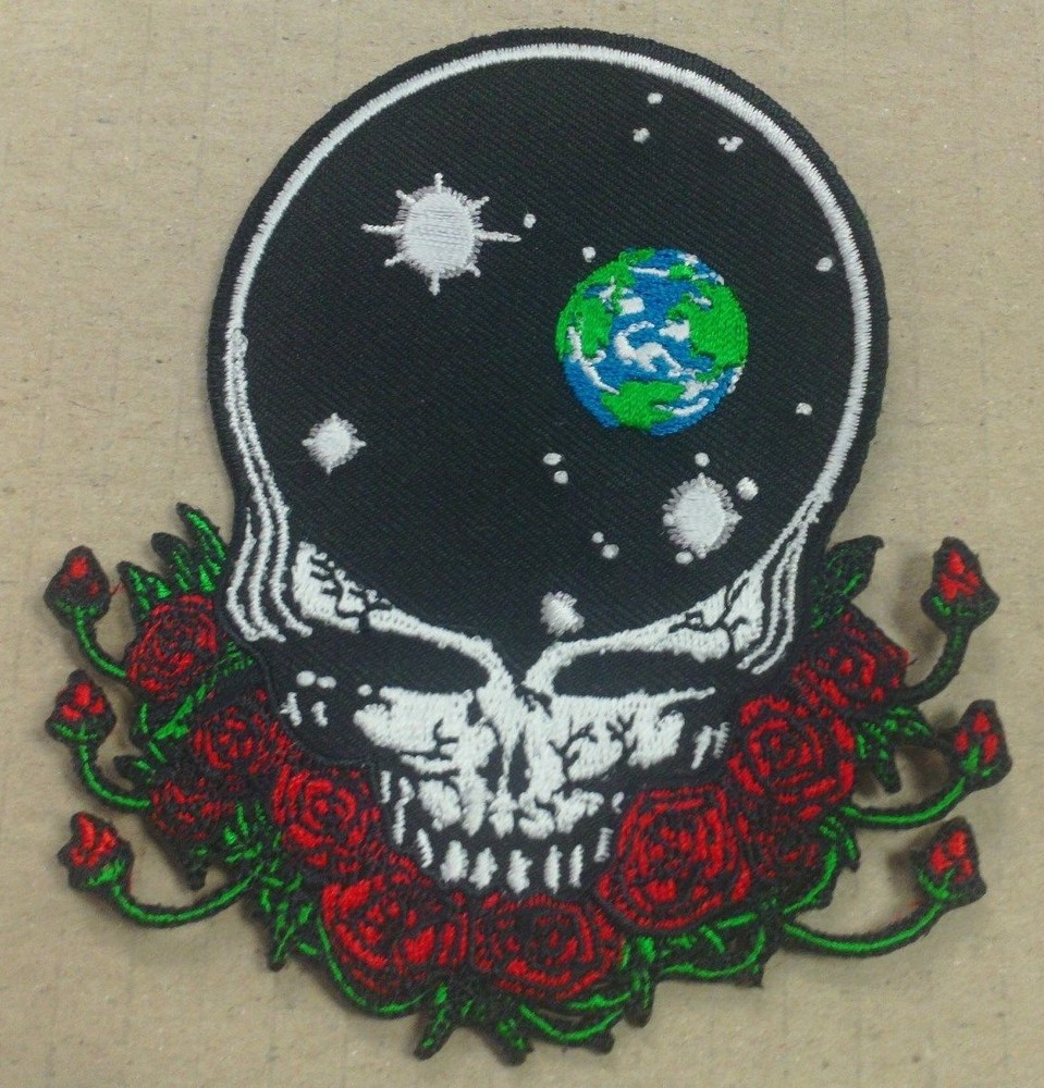 GRATEFUL DEAD SPACE YOUR FACE EMBROIDERED PATCH 4 INCHES X 4 INCHES