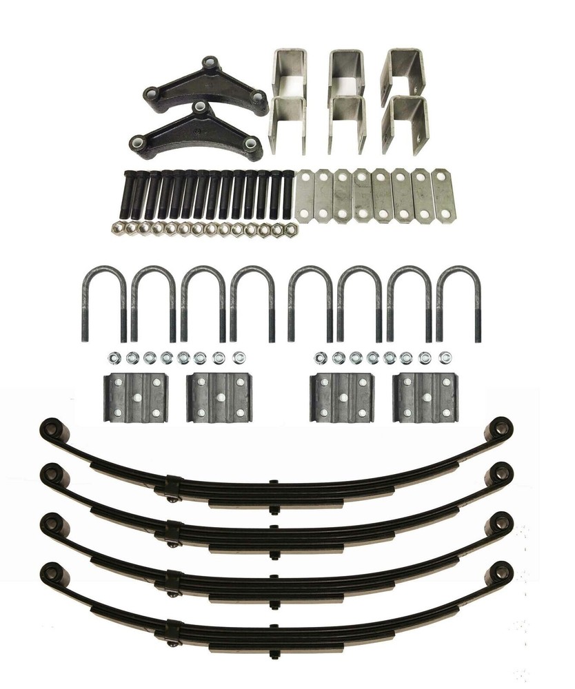 LIBRA 3500lb Tandem Trailer Axle Suspension Kit Leaf Springs U-bolt & Hanger Kit