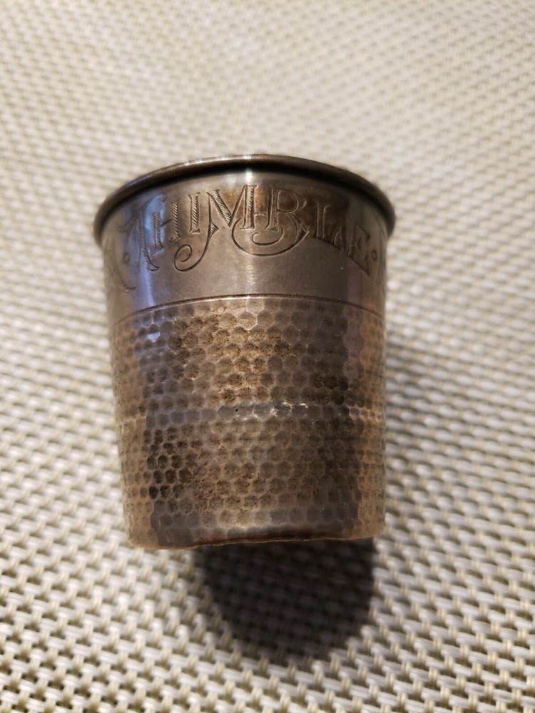 Webster "Only a Thimble Full"  Sterling Silver Shot Glass Jigger
