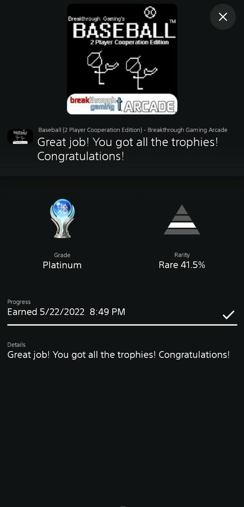 Baseball (2 Player Cooperation Edition) PS4 Platinum Trophy Service - LEGIT PLAY