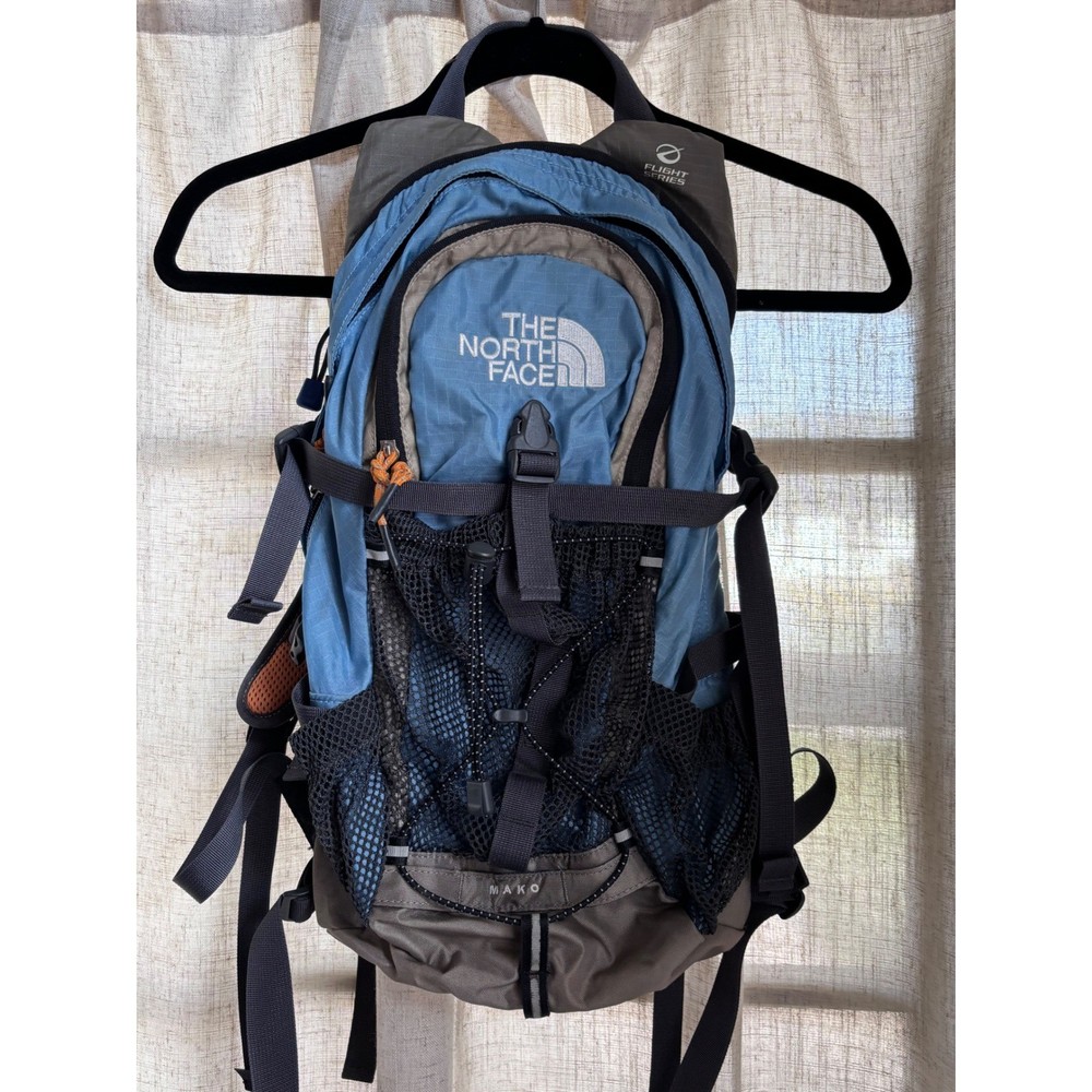 The North Face Mako Flight Series Hydration Backpack Blue Gray ASV1 with Bladder
