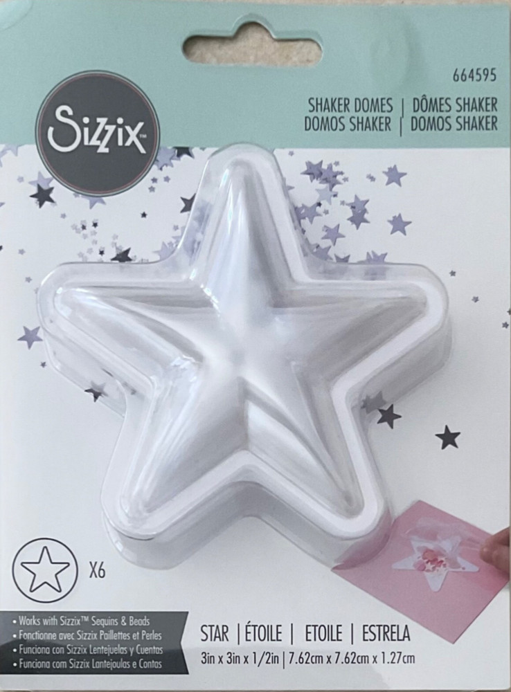 Sizzix Shaker Domes Star  x 6