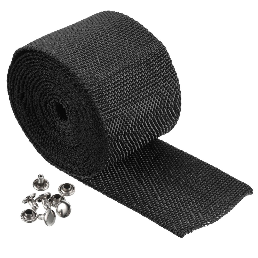 6.6Ft*45mm Polyester Rope Protector Cable Cover Rope Protective Sleeve Black