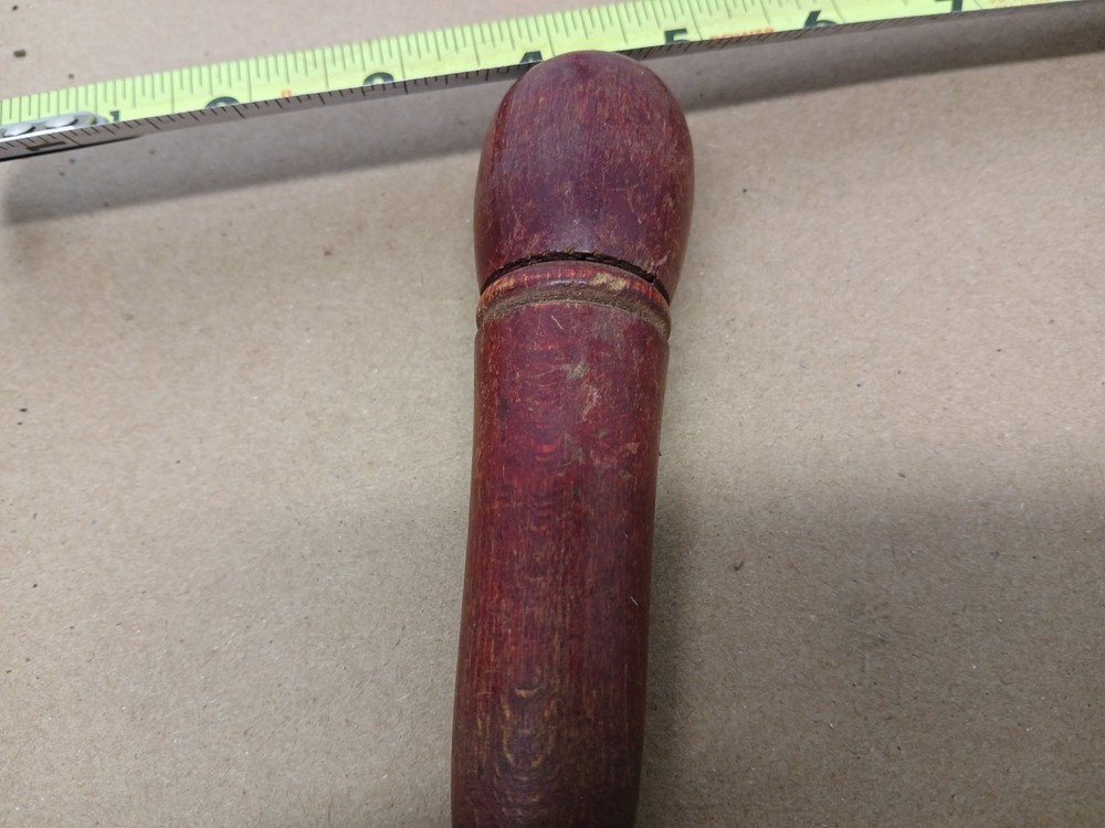 Vintage Multi Bit Screwdriver Wood Handle Storage Cap 4 Bits