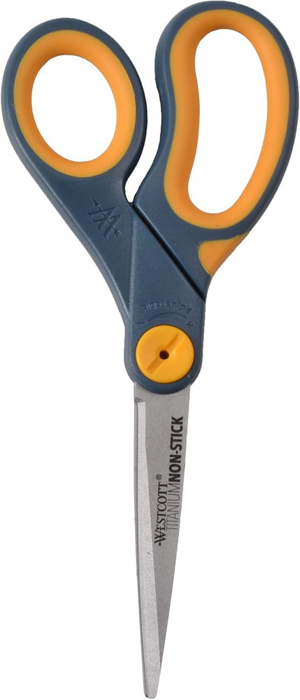 8" Straight Titanium Bonded Non-Stick Scissors with Adjustable Glide Feature, Gr