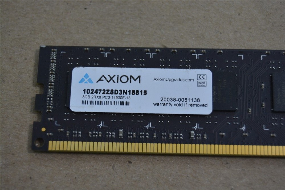 AXIOM 102472z8d3n18815 Server Memory 8GB DDR3 SDRAM ECC