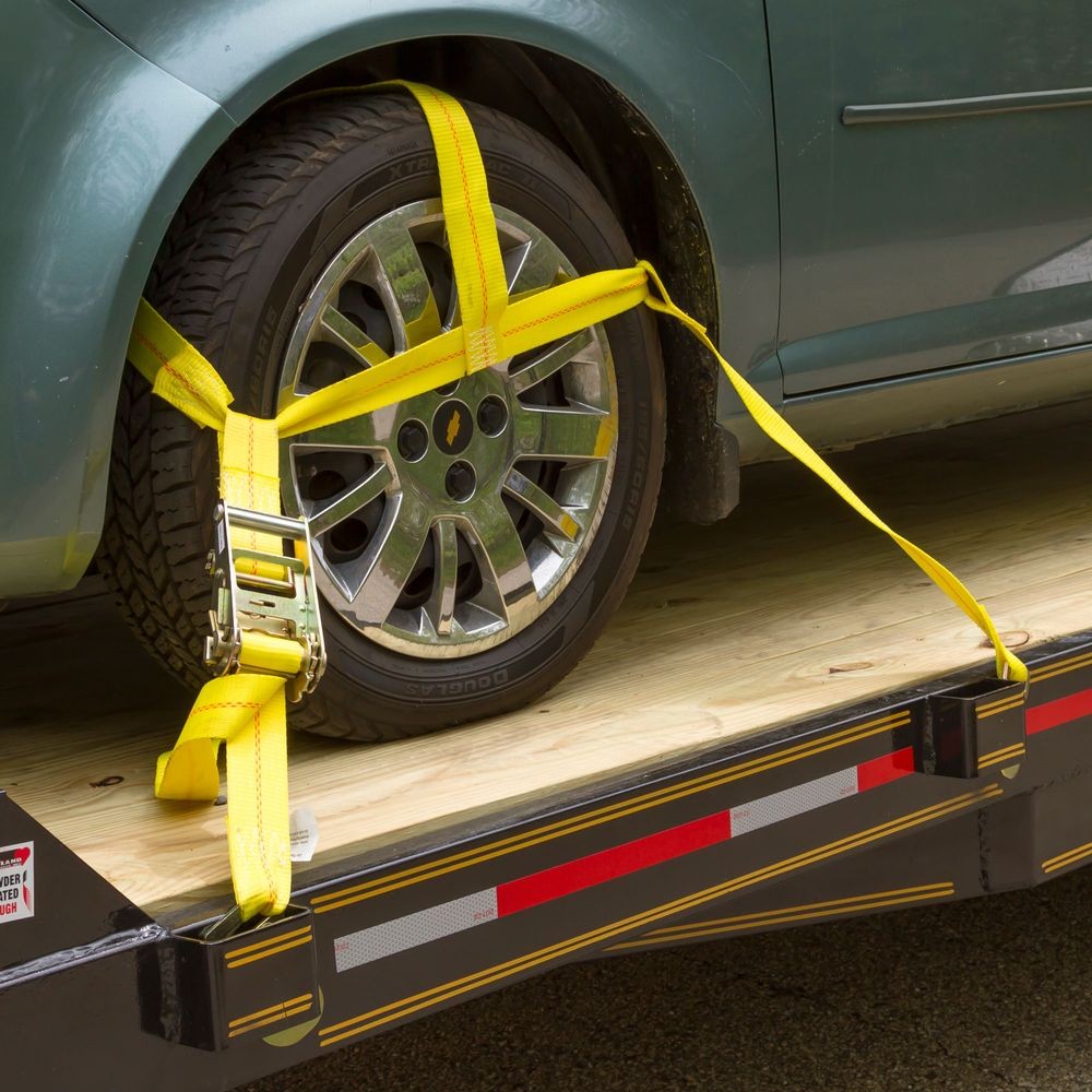 Car Wheel Tie Down Straps - 8 Pack