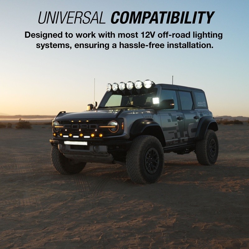 Dual Light Wiring Harness W/ Remote Control Off-Road Lighting Strobe Function US