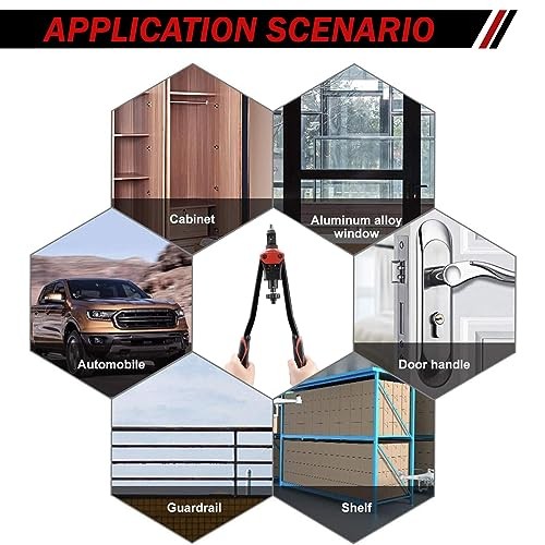 16" Rivet Nut Tool, Professional Hand Rivet Nut Setter 16" Rivet Nut Tool Kit