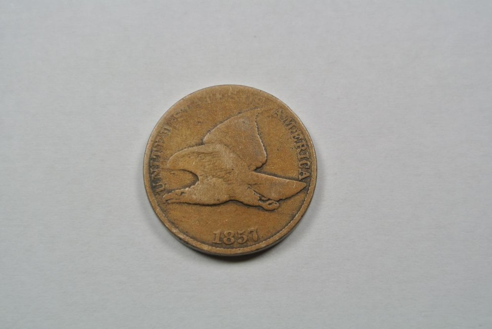 1857 Flying Eagle One Cent Penny, VG Condition - C2728