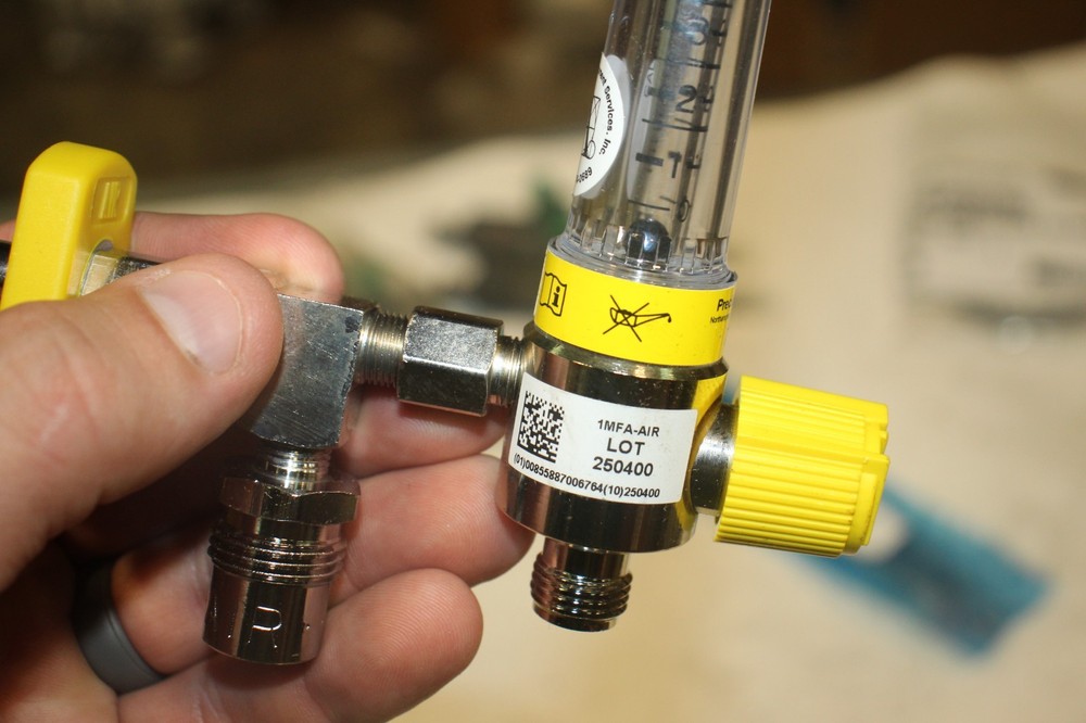 Precision Medical Air Chrome Flowmeter 1MFA-AIR