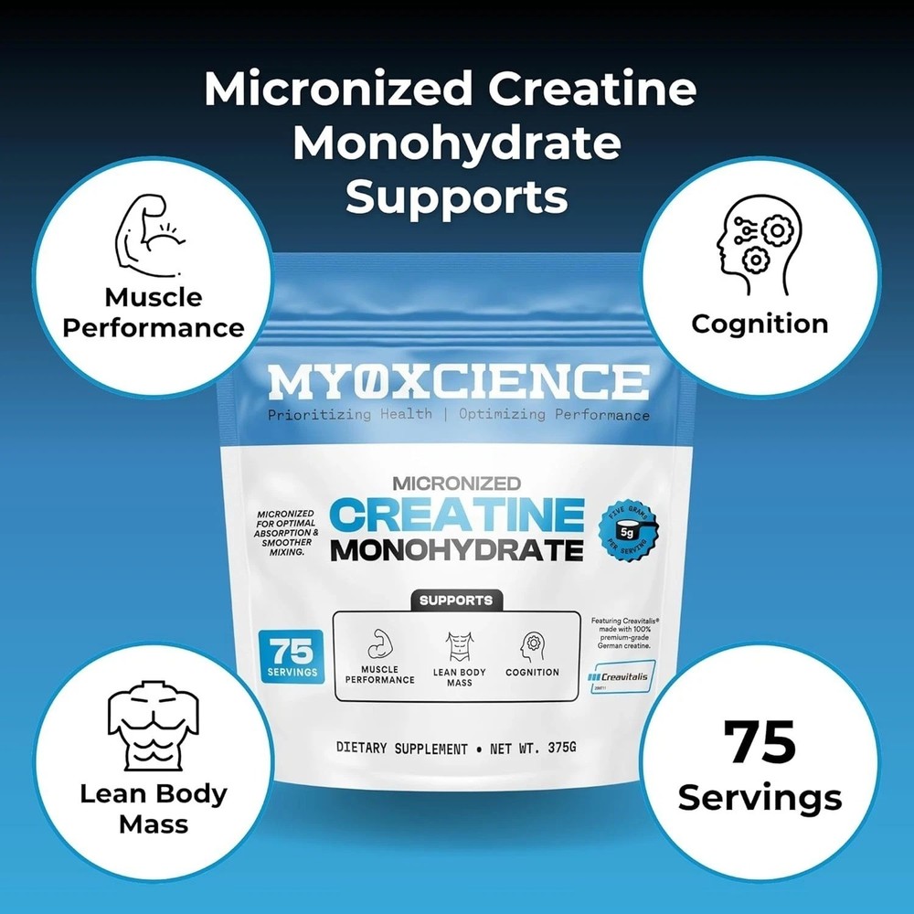 MYOXCIENCE Micronized Creatine Monohydrate Creavitalis 300g Unflavored
