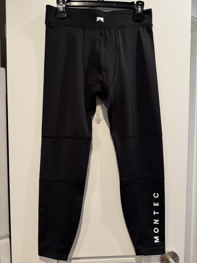 Montec Alpha Base Layer Skiing Top & Pants Men’s Black Size XS