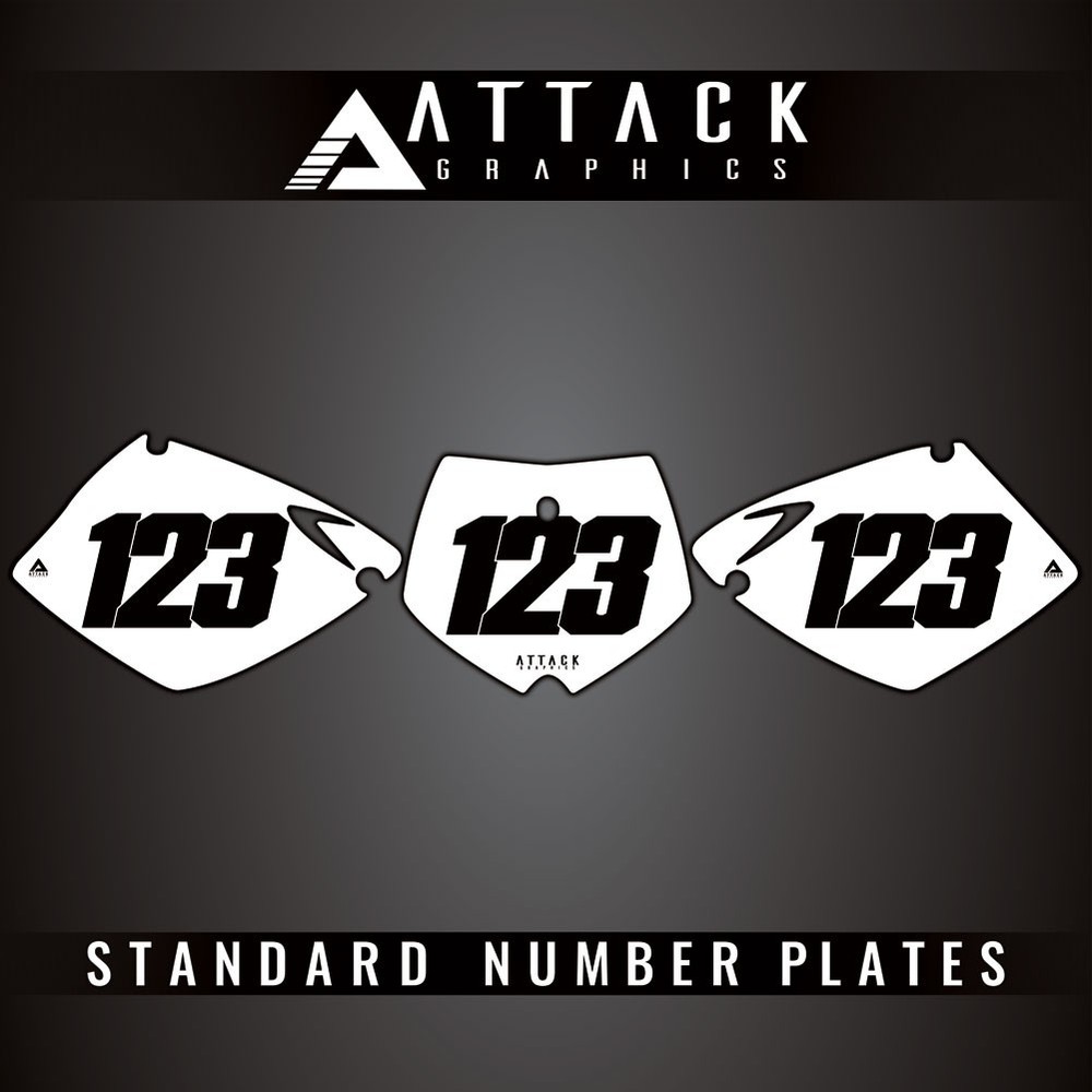 Attack Graphics Number Plate Backgrounds For KTM 250 SX 2000