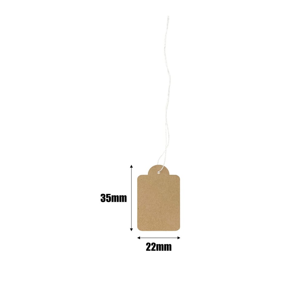 200Pcs Kraft Price Tags with String Attached, Labels Display Tags Paper Hang
