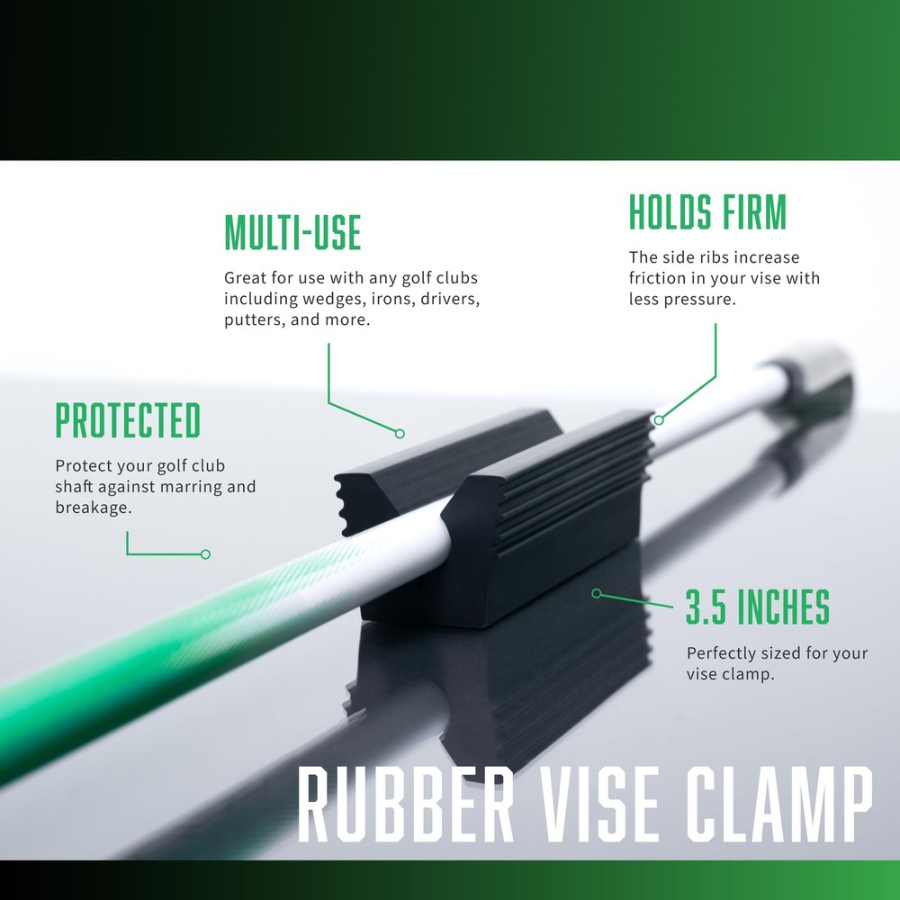 Rubber Vise Clamp for Golf Regripping, Hook Blade Tool, Iron Wedge Putter, Black