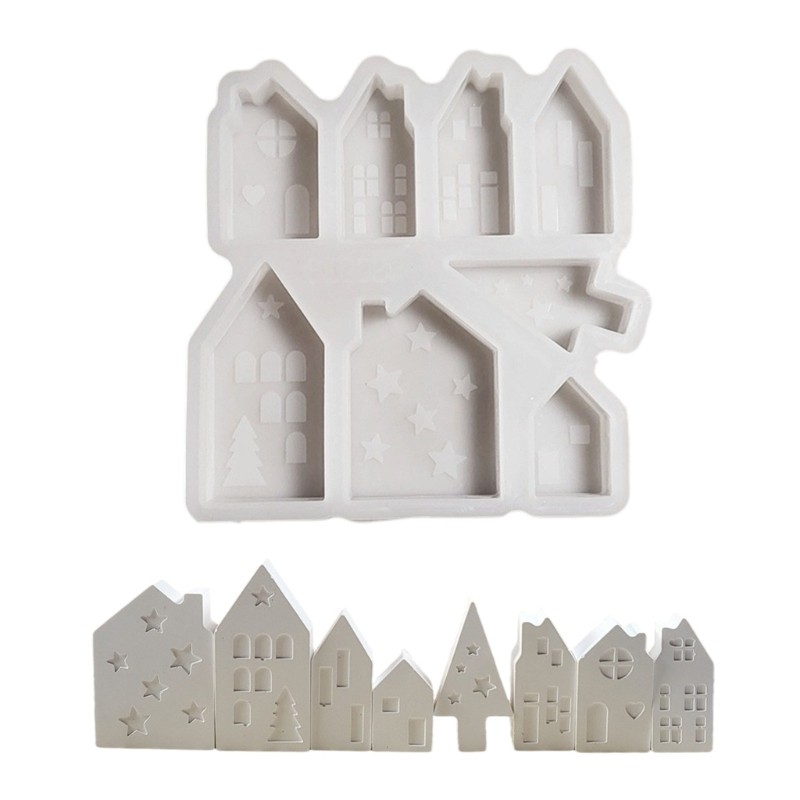 Reusable Detachable House Structure Silicone Mould Decorative Making Tool