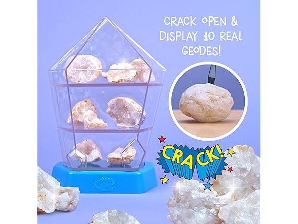 WONDERY KIDS 10 Real Break-Open Crystal Geodes
