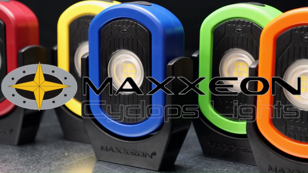 Maxxeon MXN00810 WorkStar Cyclops USB Rechargeable LED Work Light Magnetic RED