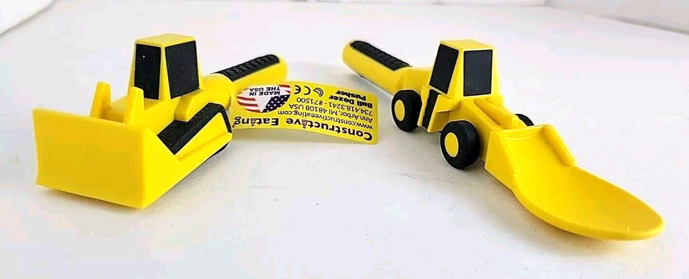 Constructive Eating® FRONT LOADER SPOON & BULL DOZER PUSHER (USA Made)