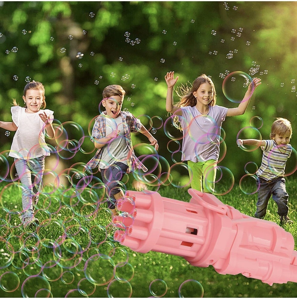 Bubble Machine Automatic Bubble Maker Novalty Bubble Blower Toy for Kids Pink