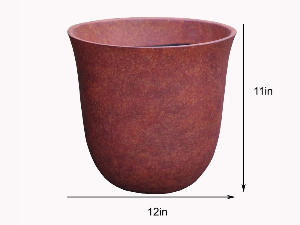 12-inch Rust Finish Cash Planter