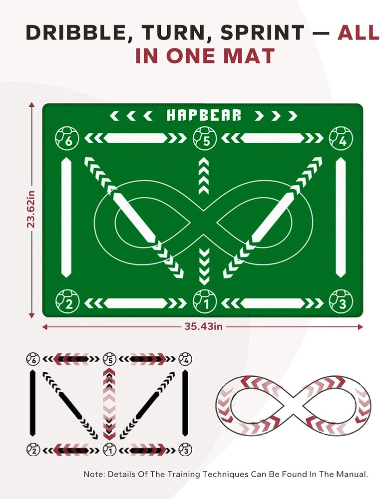 Thickened Soccer Training Mat for Footwork, Agility, and Coordination