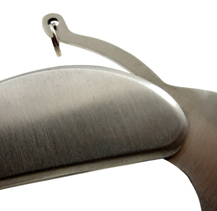 FOLDING KNIFE | Silver Leaf Keychain Necklace Knife Blade Handy