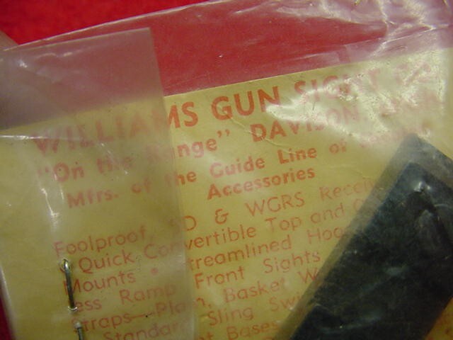 Williams- Open Sight Base - w/Screws- Base Only- New ! (B)