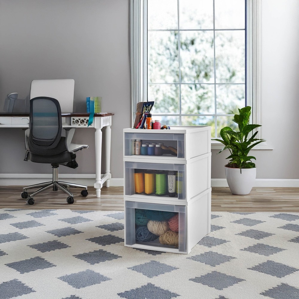 Starplast Medium Stacking Drawer, White,NEW PRODUCT EXPLOSION