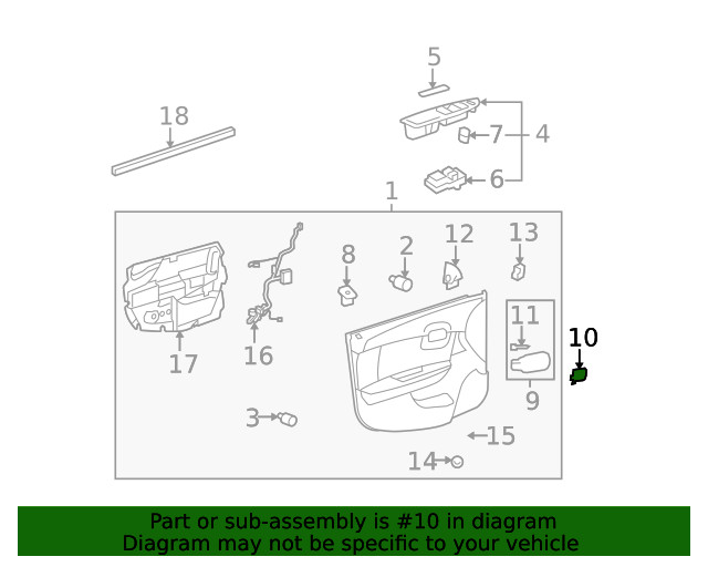 Genuine GM Handle Inside Cap 20872382