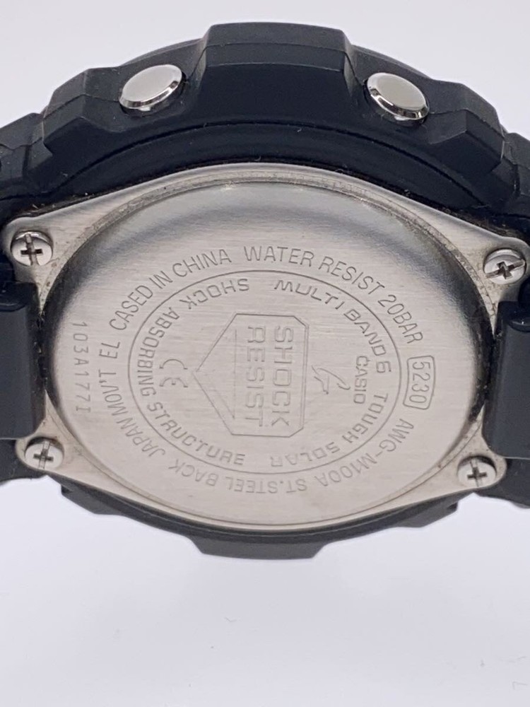 CASIO Solar Watch G SHOCK Analog Digital Rubber BLK BLK