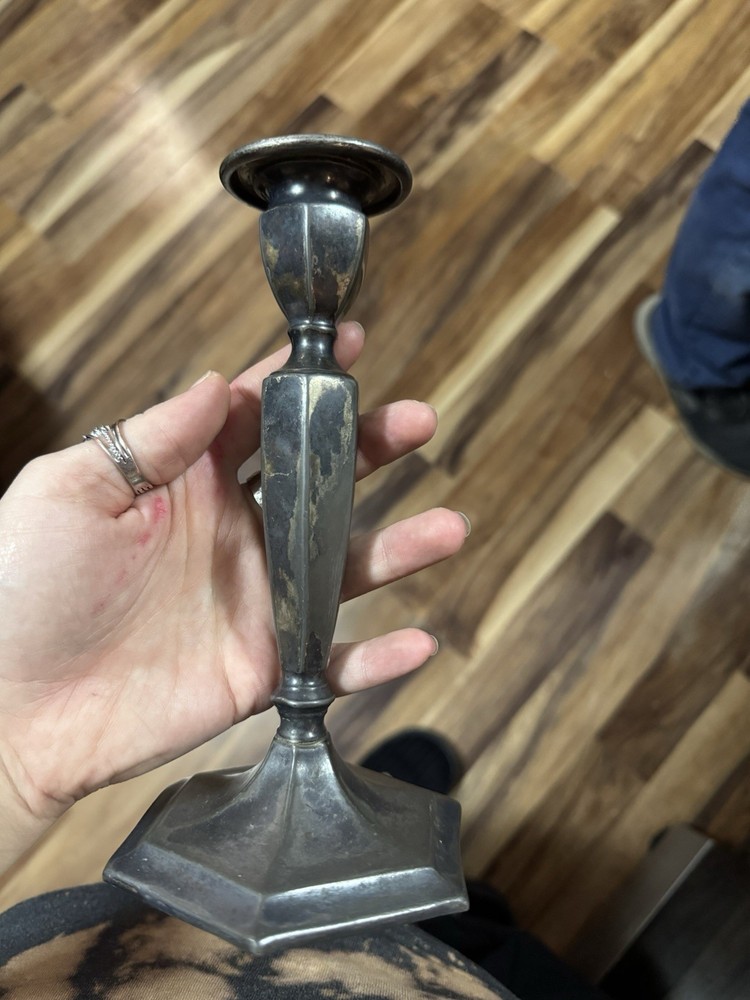 Silver Plated Candlestick  ￼