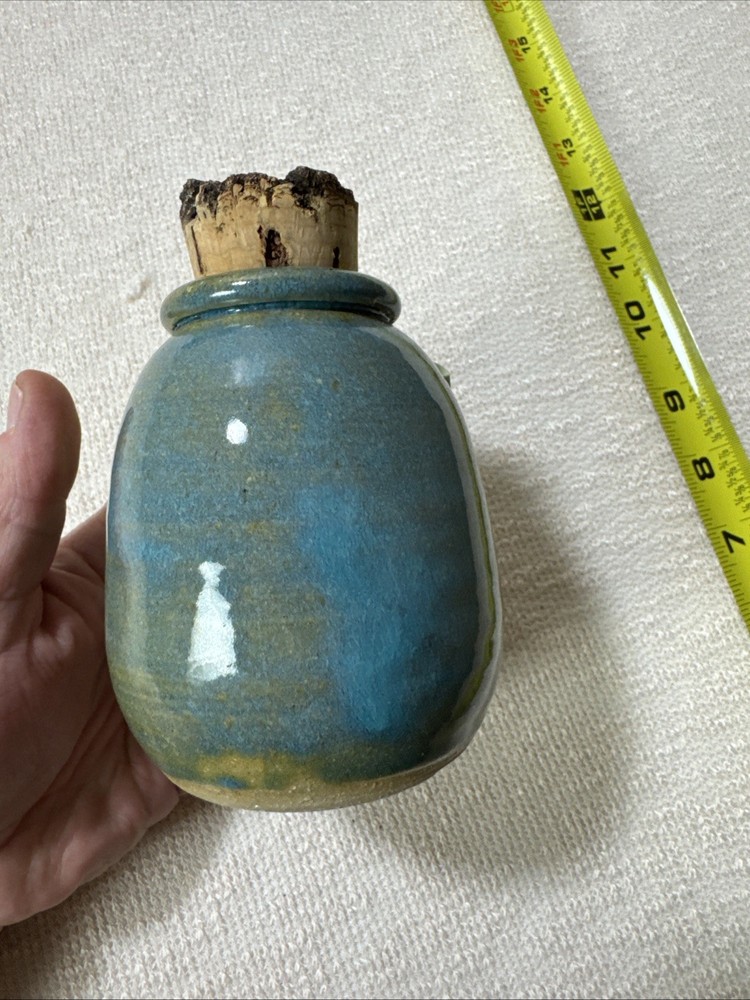 Comical stoneware jar artist signed sold individually - headache white elephant