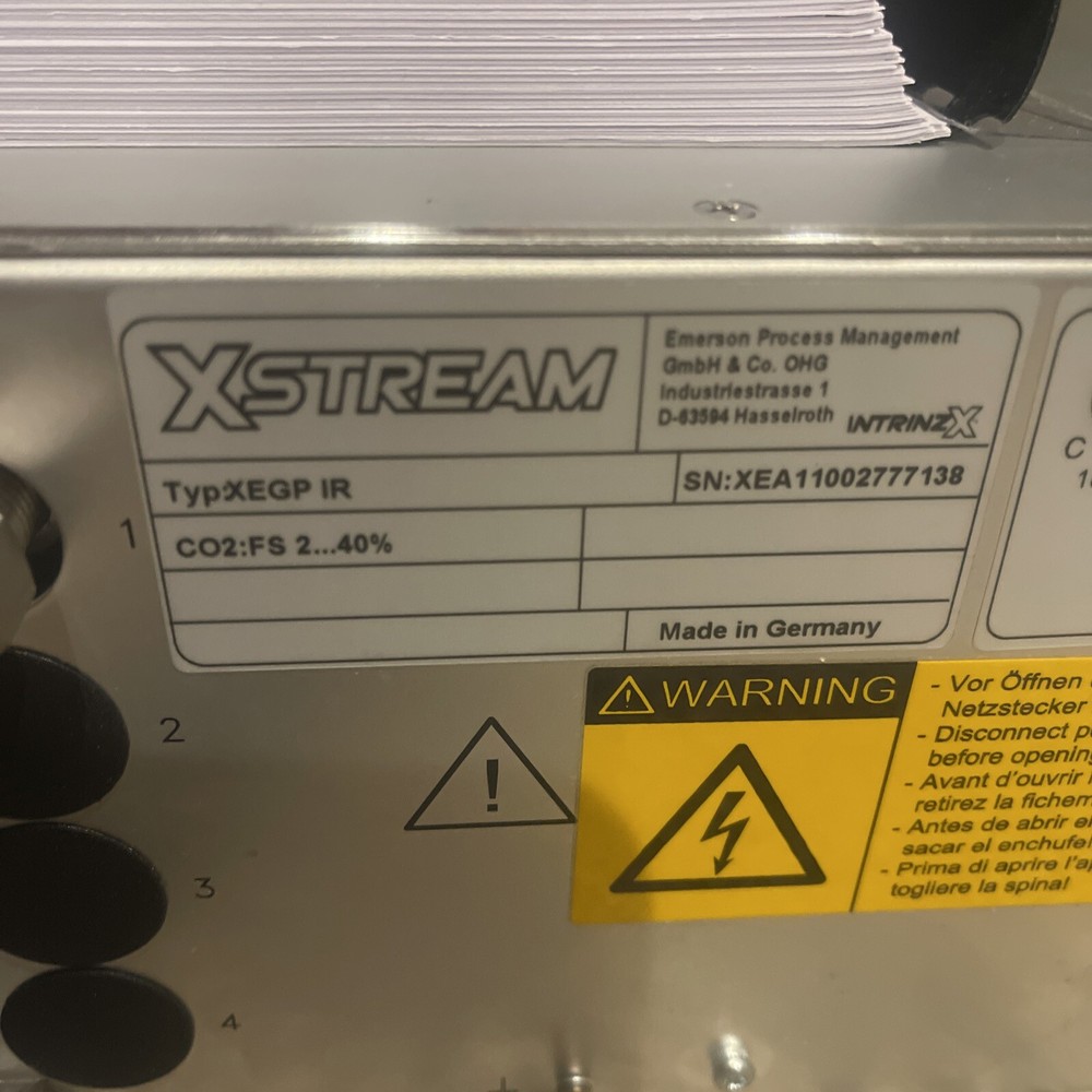 EMERSON X-stream ROSEMOUNT Analytical XEGP-IR Continuous Gas Analyzer
