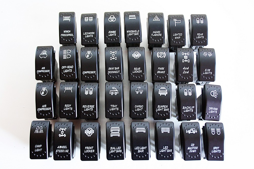 Switch Pushbutton Rocker Switch 24V Toggle Switch ON-OFF Symbol Waterproof IP56