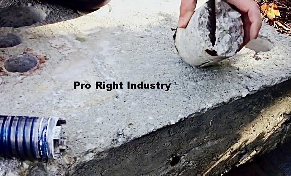 pool rail installing core bit 3'' diameter