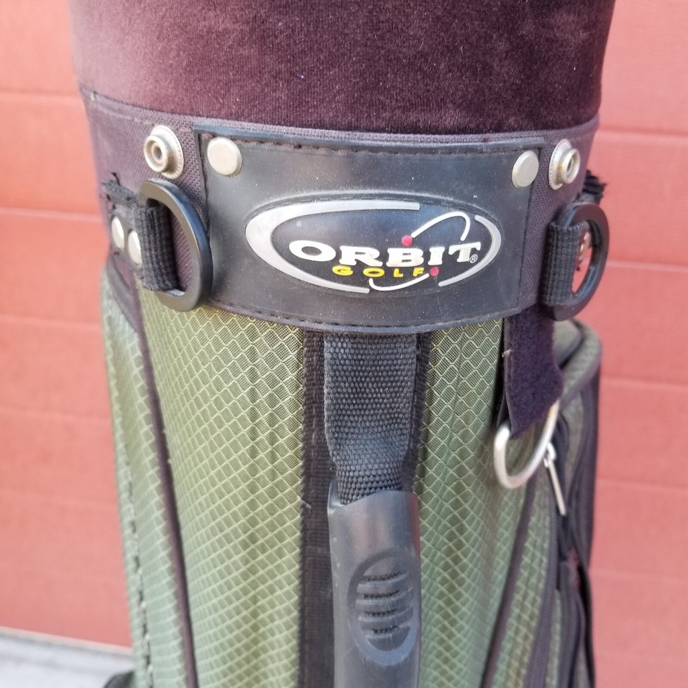 Orbit Lightweight Golf Stand Bag Green Black 4-Way divider