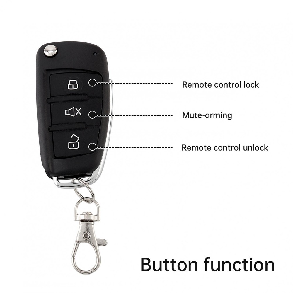 12V Auto One-Way Car Alarm Keyless Entry System with Remote Control Siren Sensor
