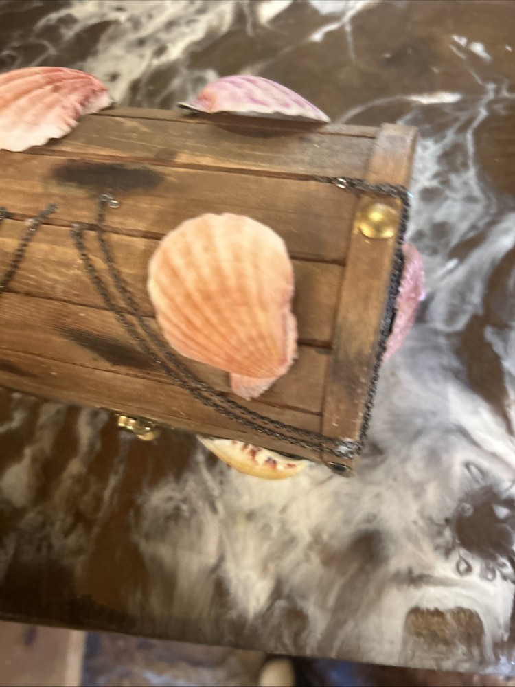 Small wooden handmade beach chest