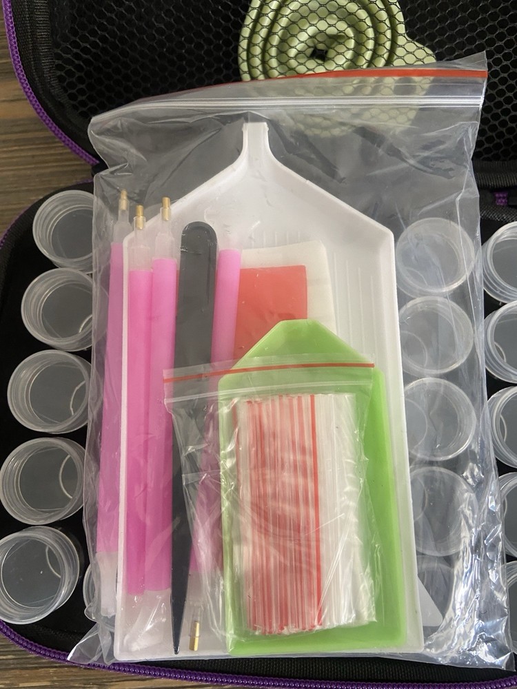 DIAMOND ART ORGANIZER WITH 30 CONTAINERS & LABLES