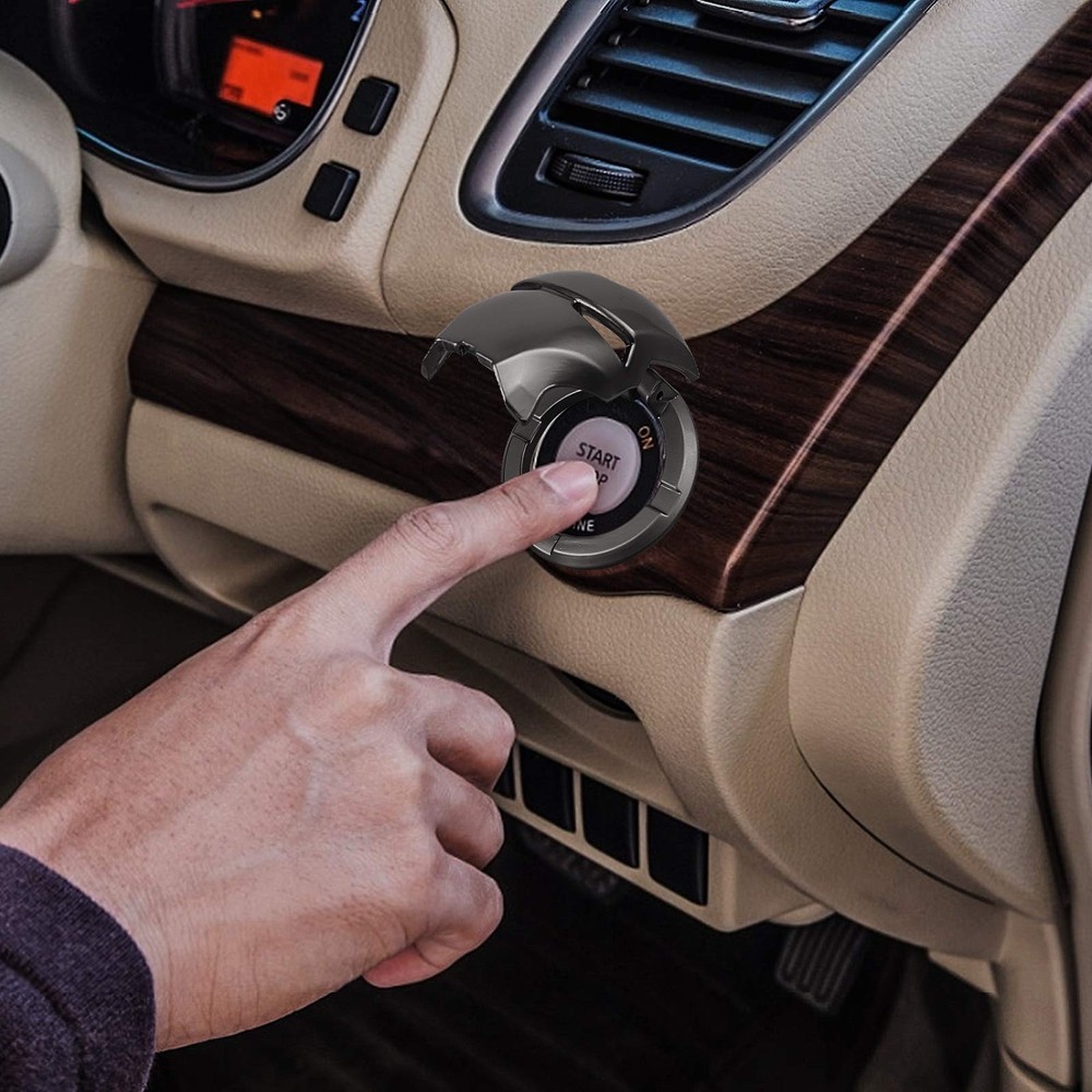 Car Engine Start Stop Button Cover Decorative Ring Push Start Button Ignition...
