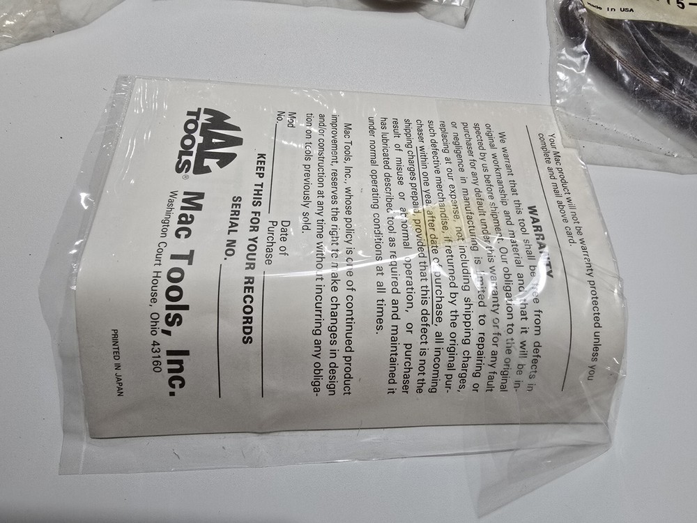 Mac Tools AS775 Belt Sander With 3 Sets Of Bands