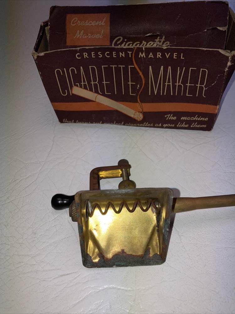 Antique-Crescent Marvel-Cigarette Maker-Box Not in Good Condition-Made InU.S.A.