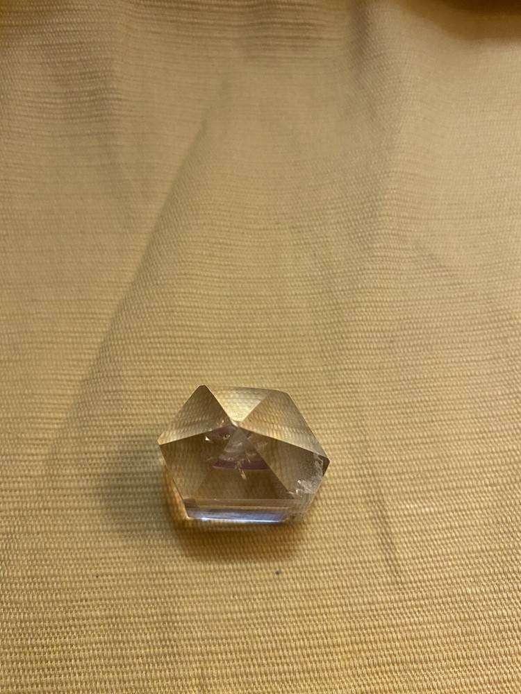 Polished quartz crystal mineral