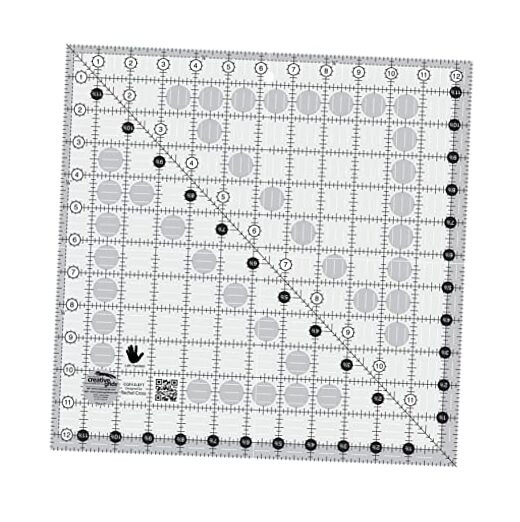 Creative Grids Left Handed Quilt Ruler 12-1/2in Square
