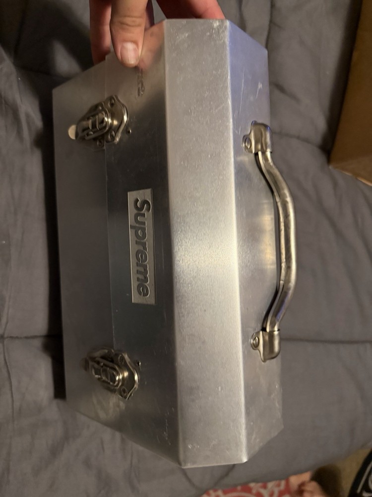 Supreme Metal Tool Box Silver Collectible Chest